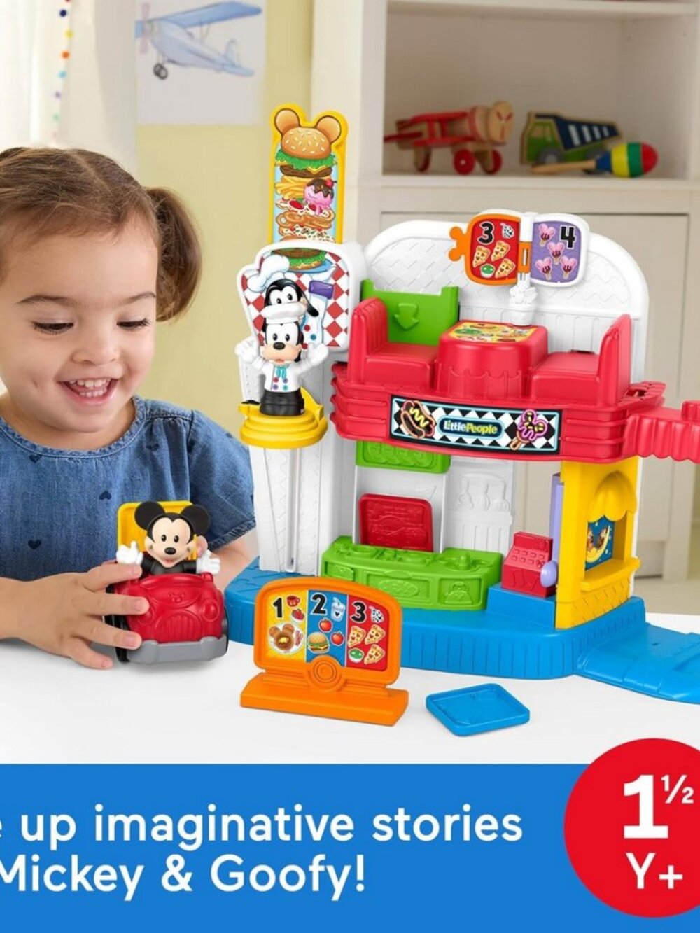 Mickey Mouse & Goofy’s Diner Little People Disney Jr. BRAND NEW!
